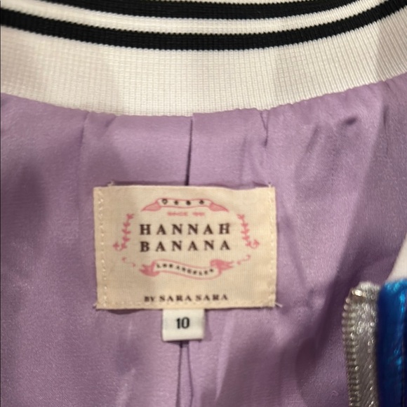 Hannah Banana Iridescent Kids Bomber Jacket - Size 10 - Picture 2 of 3